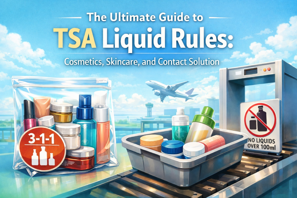 TSA Liquid Rules for Cosmetics, Skincare & Contact Lens Solution (2026 Guide)