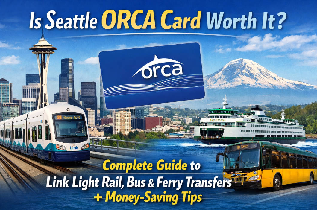 Is Seattle ORCA Card Worth It? Complete Guide to Link Light Rail, Bus & Ferry Transfers + Money-Saving Tips