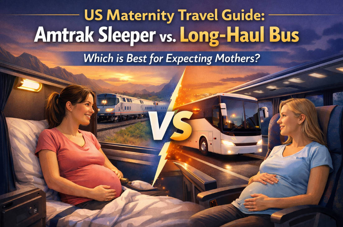 2026 US Maternity Travel Guide: Amtrak Sleeper vs. Long-Haul Bus – Which is Best for Expecting Mothers?