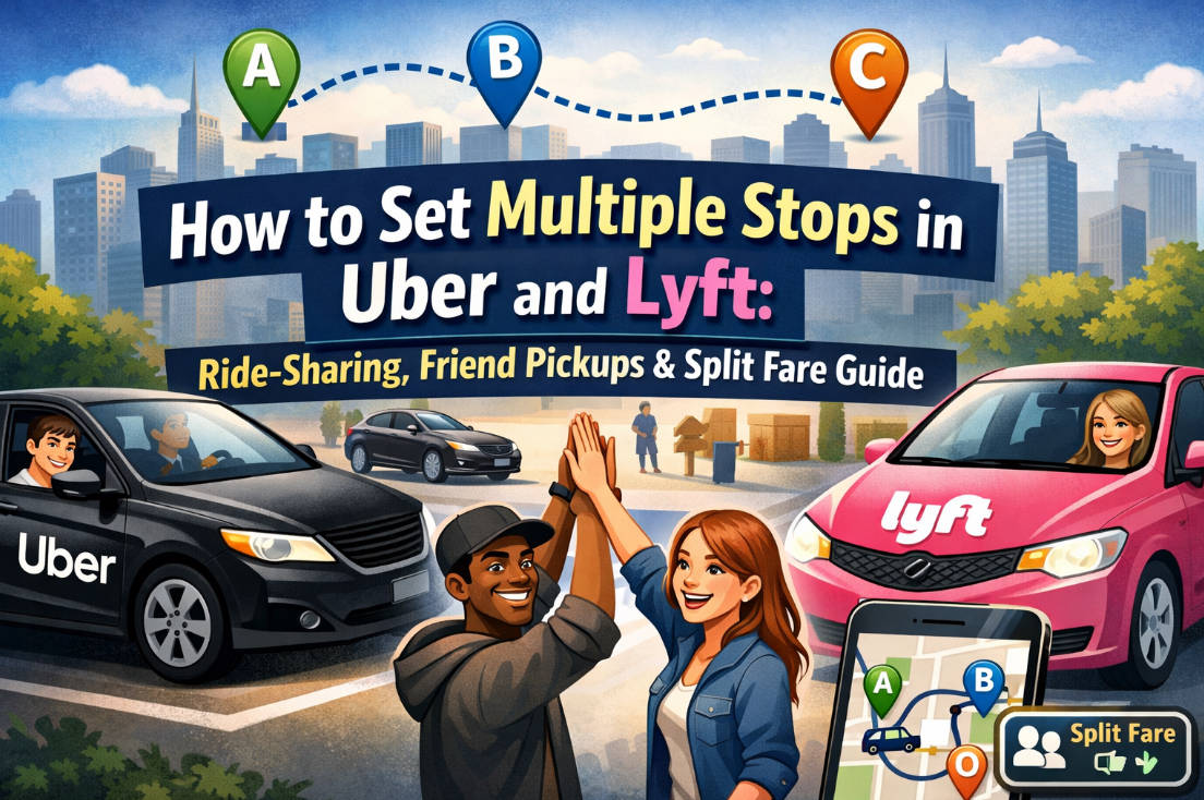 How to Set Multiple Stops in Uber and Lyft 2026: Ride-Sharing, Friend Pickups & Split Fare Guide