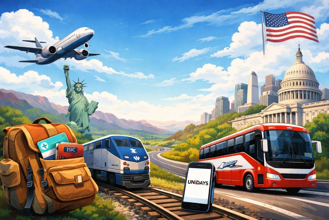2026 Ultimate Guide to Student Travel Discounts in the U.S.: Flights, Trains & Buses (ISIC & UNiDAYS Explained)