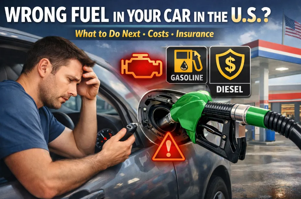 What to Do If You Put the Wrong Fuel in Your Car in the U.S. Emergency Steps, Repair Costs, and Insurance Coverage