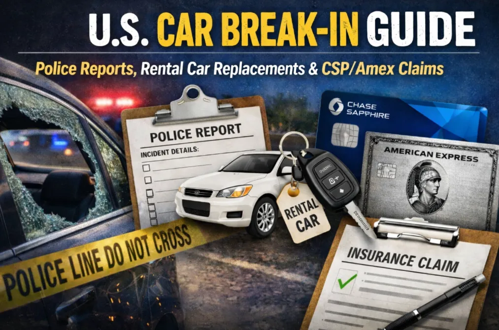 2026 U.S. Car Break-In Guide: Police Reports, Rental Car Replacements & CSP/Amex Claims