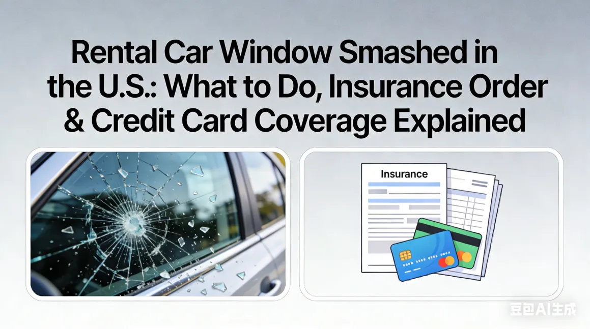 Rental Car Window Smashed in the U.S.: What to Do, Insurance Order & Credit Card Coverage Explained