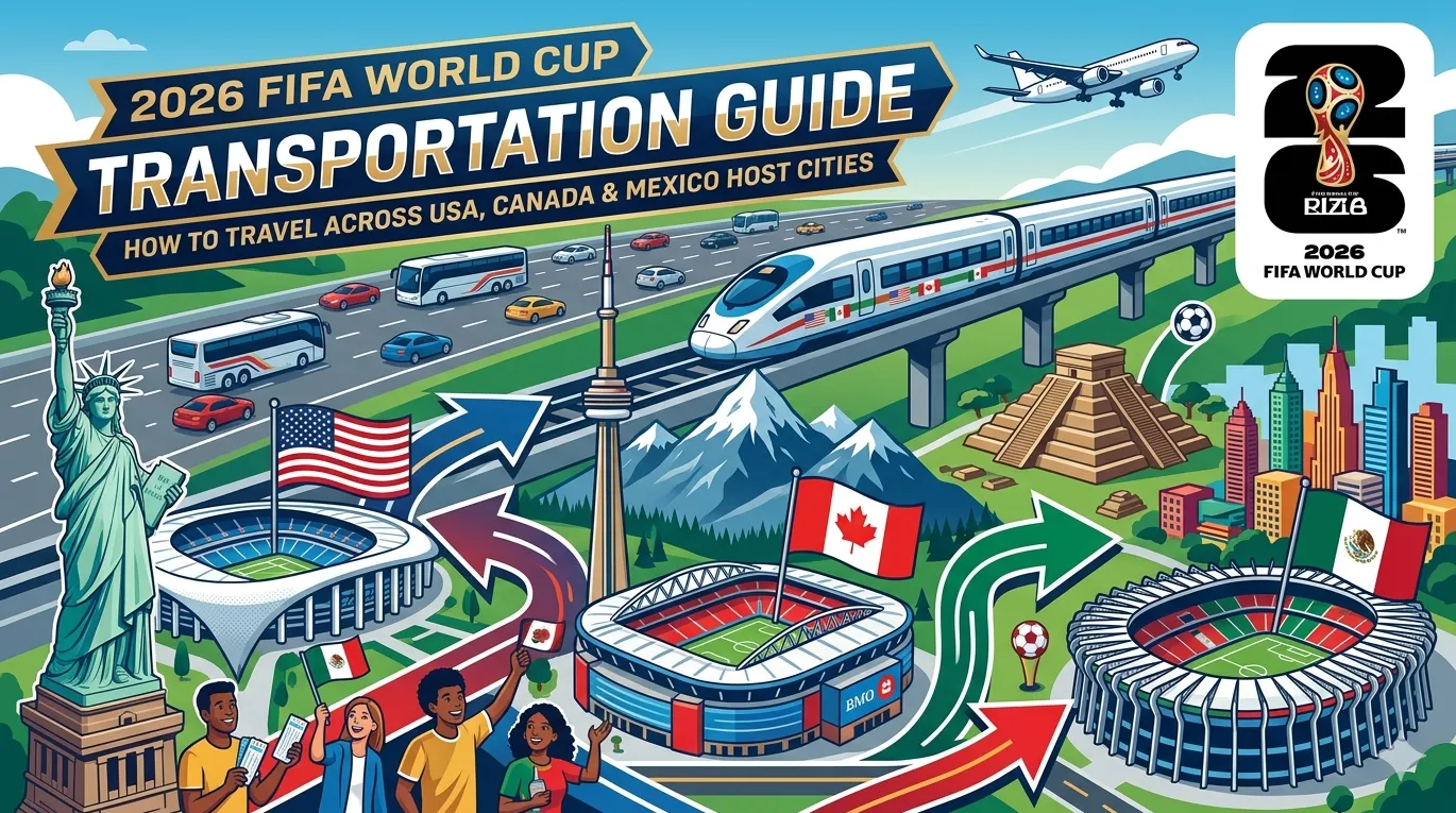 2026 FIFA World Cup Transportation Guide: How to Travel Across USA, Canada & Mexico Host Cities