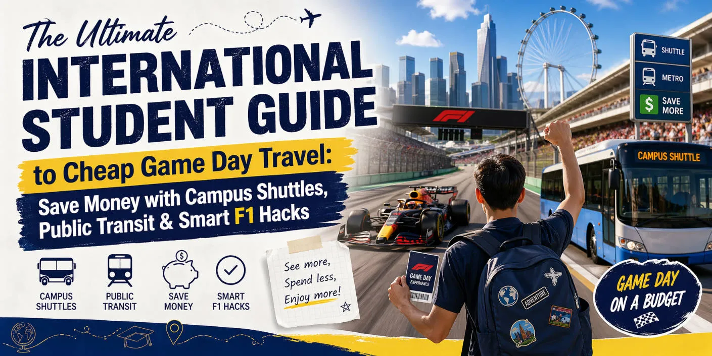 The Ultimate 2026 International Student Guide to Cheap Game Day Travel: Save Money with Campus Shuttles, Public Transit & Smart F1 Hacks