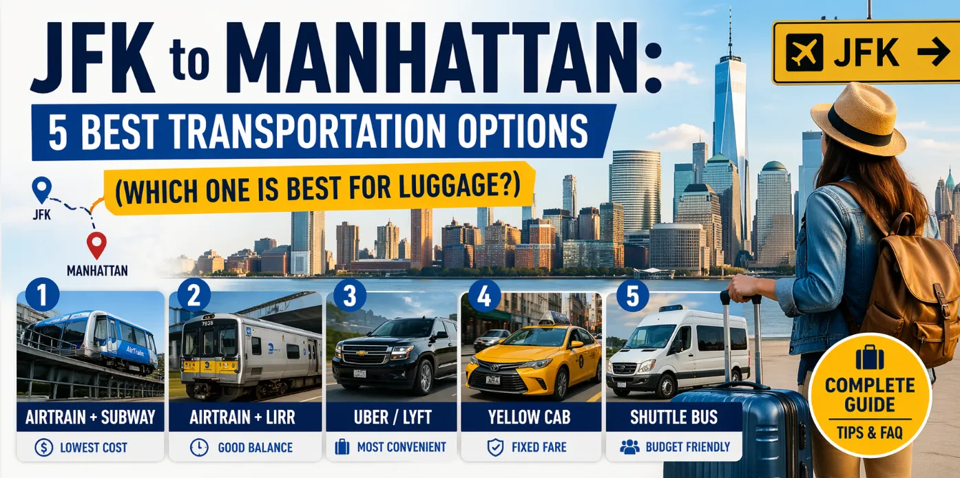 JFK to Manhattan: 5 Best Transportation Options (Which One Is Best for Luggage?)