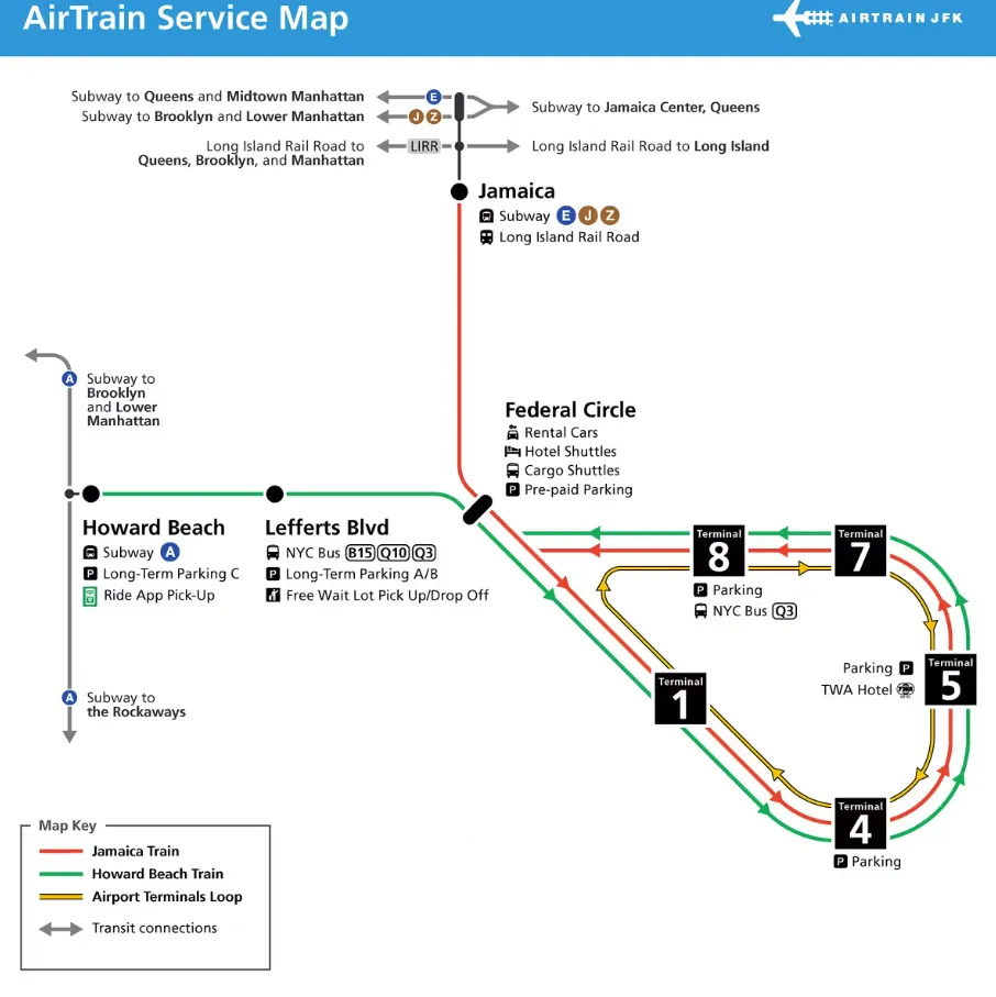 JFK Airport AirTrain Map