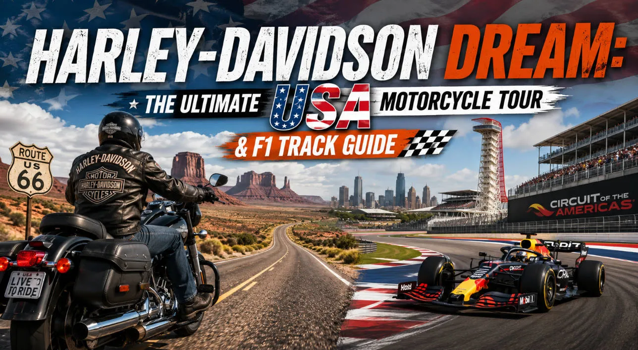 USA Harley Rental & F1 Tour Guide (2026): Routes & Costs