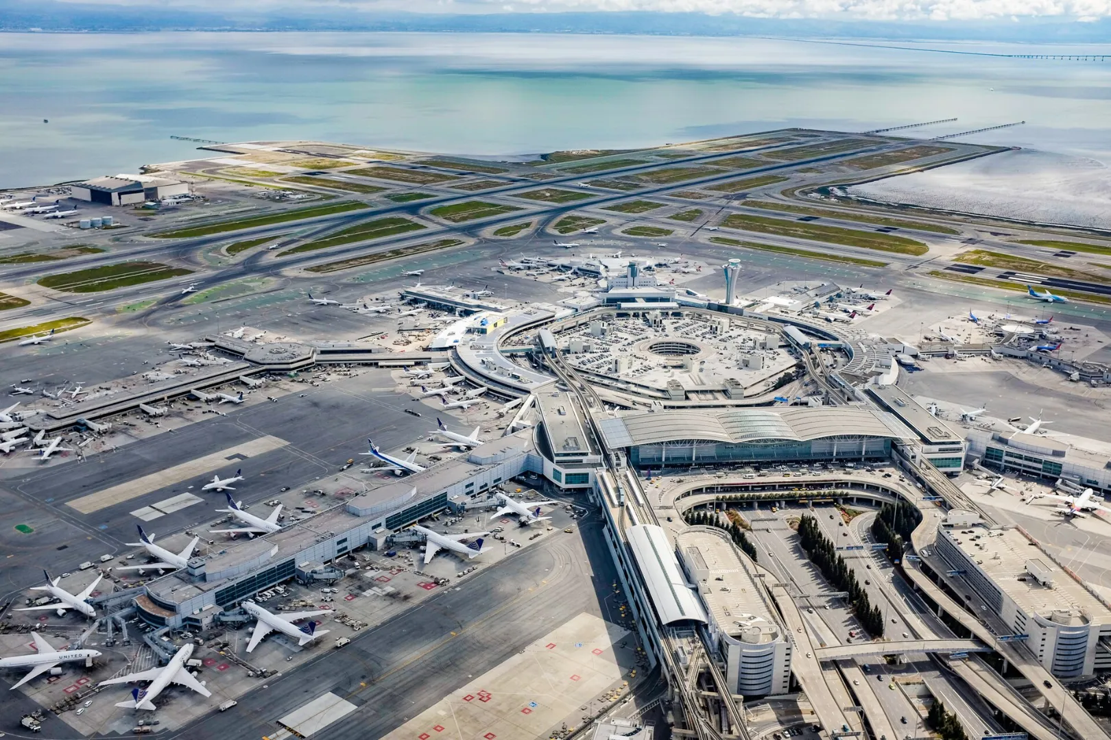 The exterior of the International Terminal at SFO San Francisco International Airport