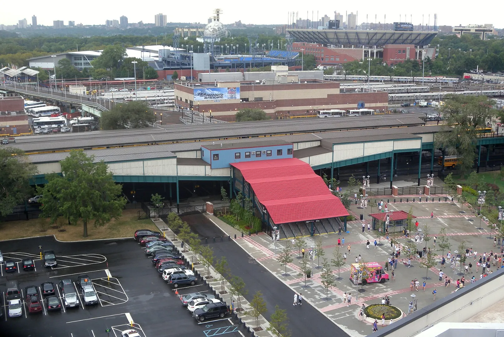 Fans taking the MTA 7 Train to the 2026 US Open at Mets-Willets Point