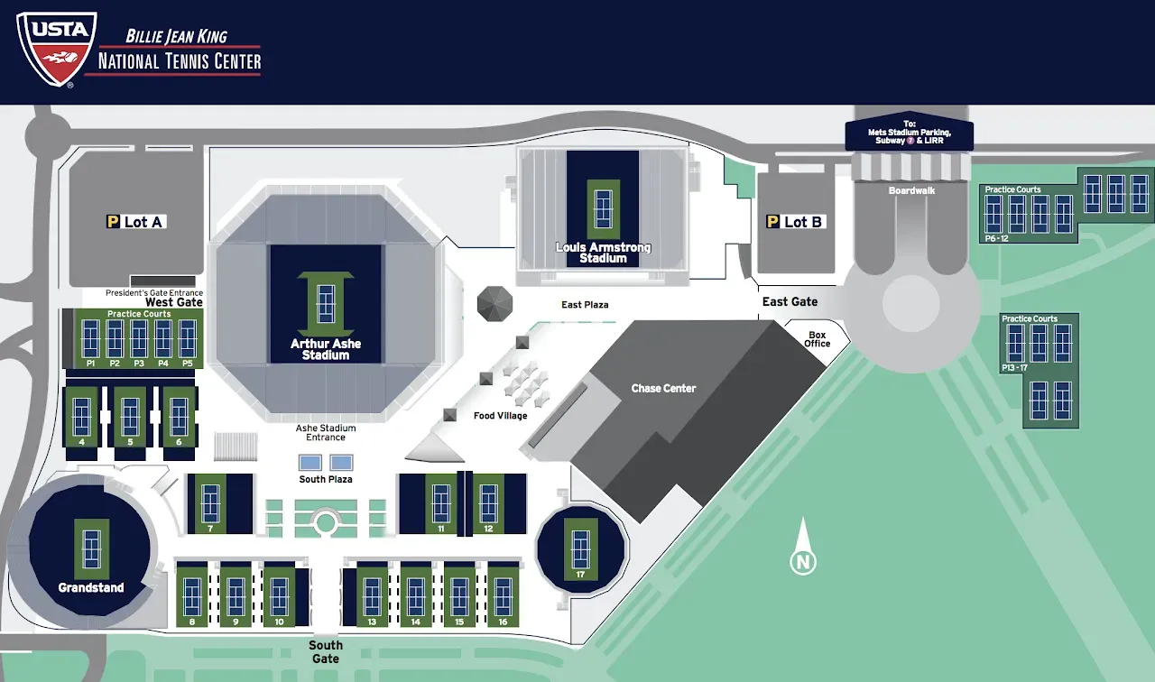 Official Uber and Lyft drop-off location at the New York Hall of Science for US Open